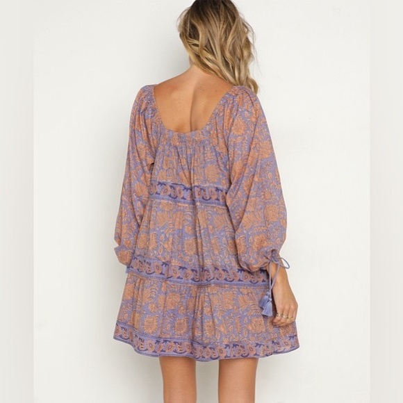 CLEOBELLA HATTIE MINI DRESS IN PURPLE SIZE XS 100% COTTON - Picture 3 of 13